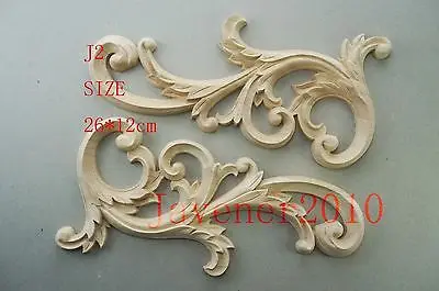 J2 -25x12 5 см деревянная резная угловая настенная аппликация Неокрашенная рамка
