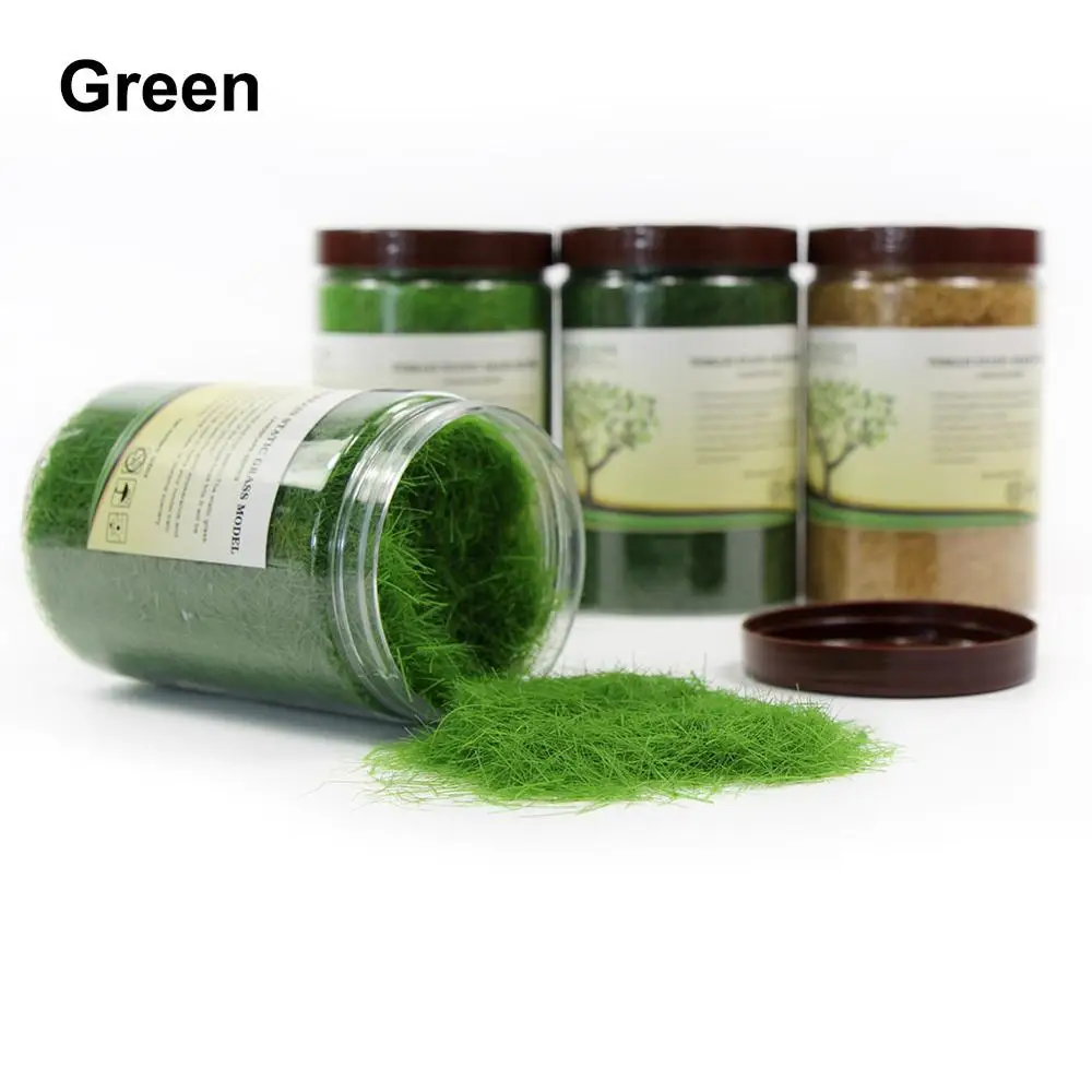 Green 1X300 мл 35 г газон флок газон нейлоновый статический порошок травы 12 мм Электростатическая трава CFA4 миниатюрный пейзаж Архитектурный макет - Цвет: Green