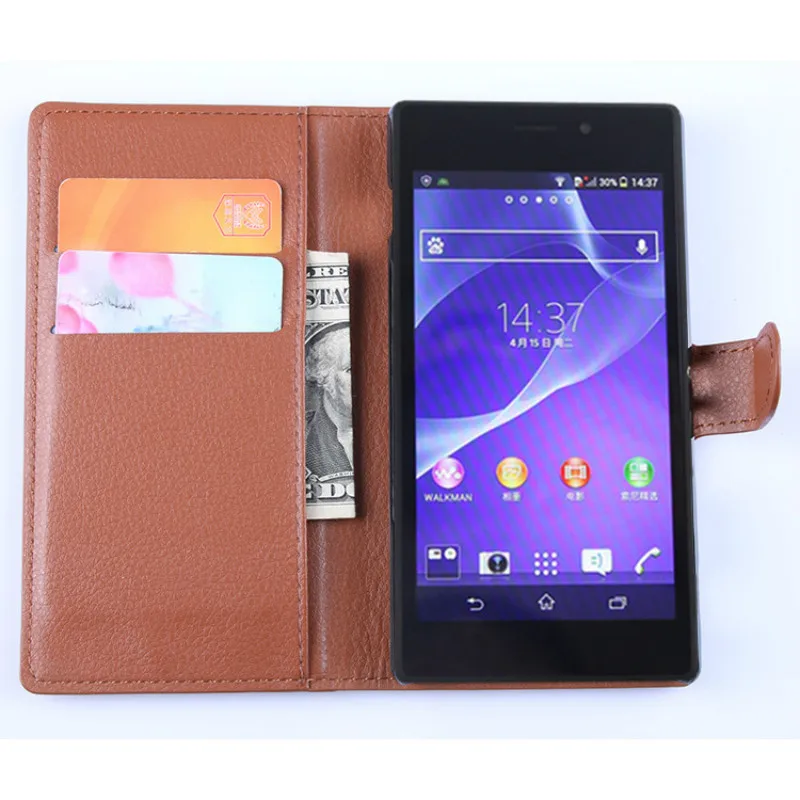 Брендовый Роскошный кошелек KOMY чехол из искусственной кожи для Sony Xperia M2 D2303