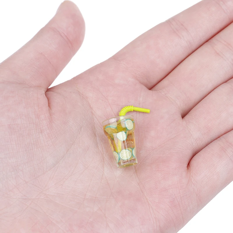

1Pcs 1/12 Dollhouse Accessories Mini Resin Fruit Tea Cup Simulation Miniature Drinks Model Furniture Toy Doll Home Decoration