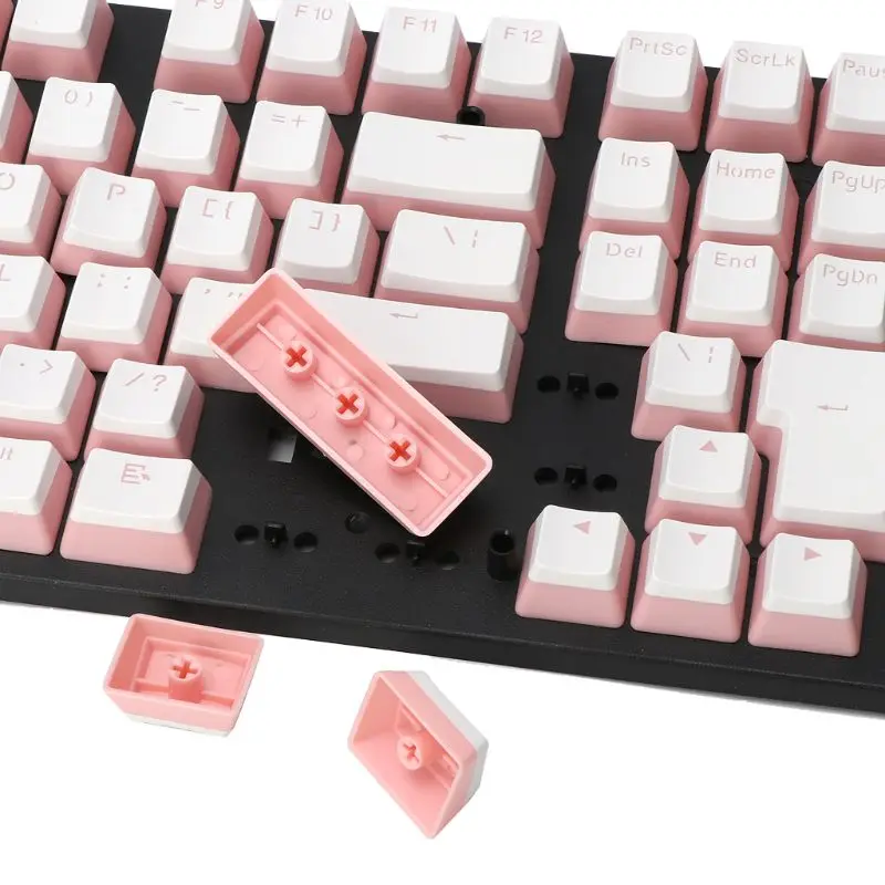 RGB 108 Keycaps ANSI Layout добавить ISO PBT розовый пудинг двойной кожи молочный выстрел с