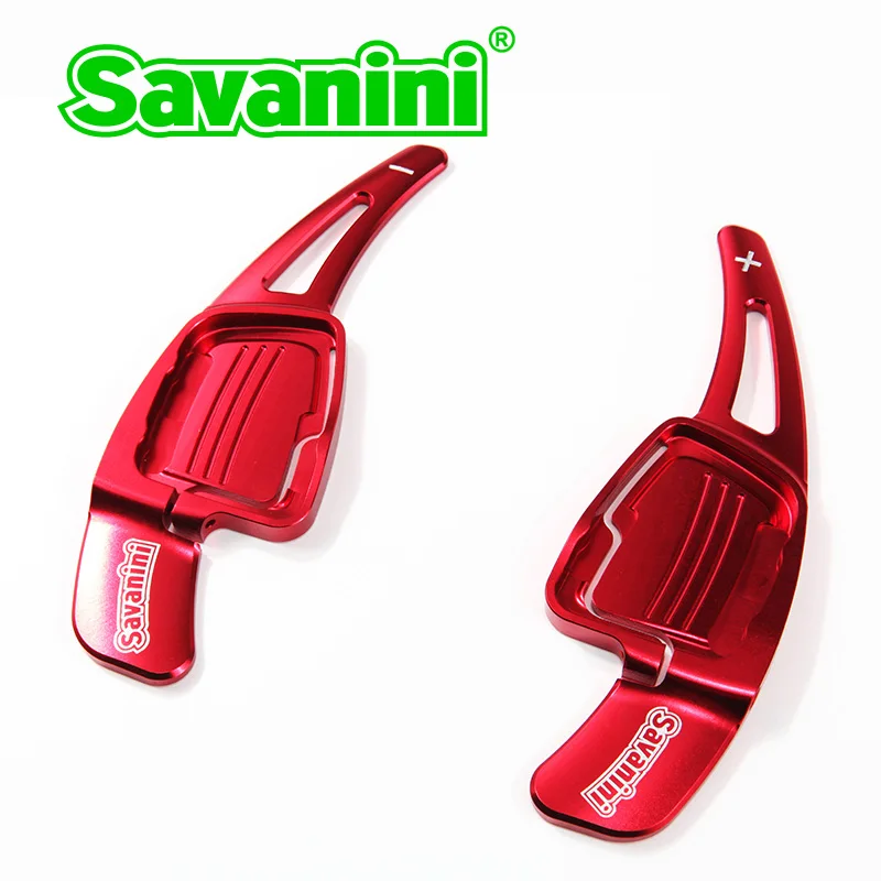 Savanini алюминиевый руль DSG Shift Paddle Shifter расширение для Audi new TT(), TTS(), Q7() A4 B9 A5 sportback - Цвет: Красный