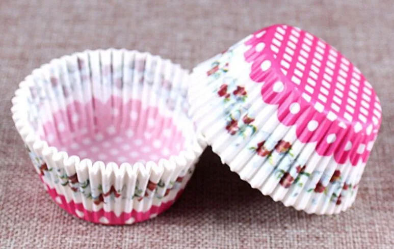 100 шт. радужные бумажные вкладыши для кексов Чехлы чашки выпечки яиц тарты поднос