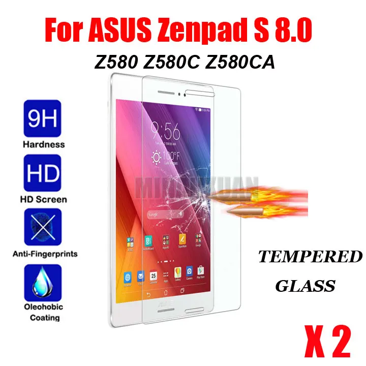 2 шт. Взрывозащищенная пленка из закаленного стекла для ASUS ZenPad S 8 0 Z580 Z580C Z580CA