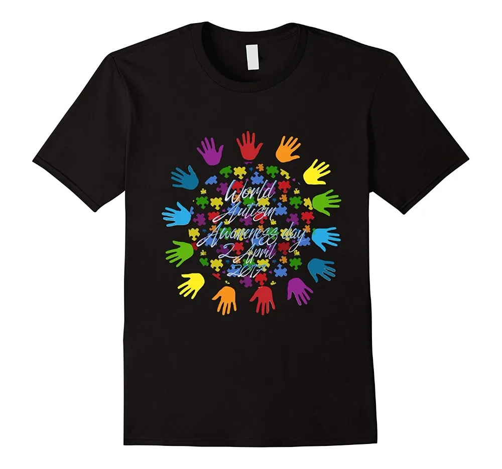 Лето 2019 Горячая Распродажа футболка с надписью World authism Awareness 2 апреля 2017|tee shirt|shirt