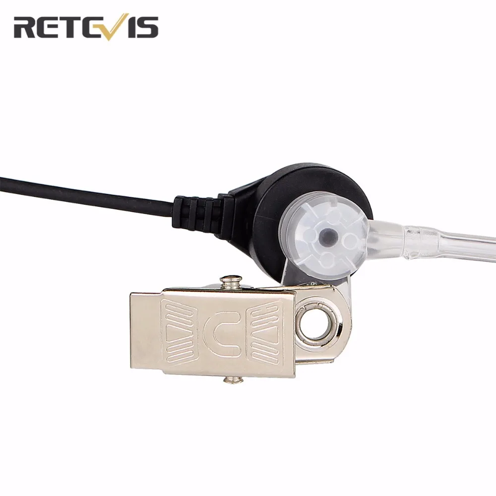 Наушники Retevis 2 Pin PTT с микрофоном скрытый акустический трубчатый наушник в ушах