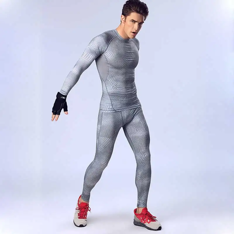 Мужские профессиональные комплекты для фитнеса Быстросохнущий Спортивный топ +