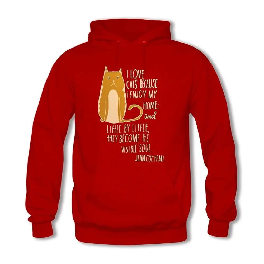 Кошки в Любви мужская Толстовка С Капюшоном кошки Пользовательские Swea на Высокое