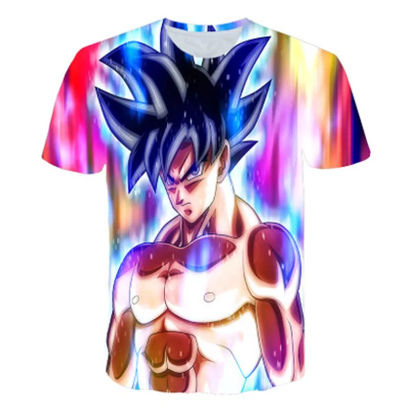 214 Супер Saiyan/футболка с 3D принтом «Жемчуг дракона» Z Goku, летняя модная футболка, топы для мальчиков, одежда с 3D принтом, Детская футболка с рисунком - Цвет: 214