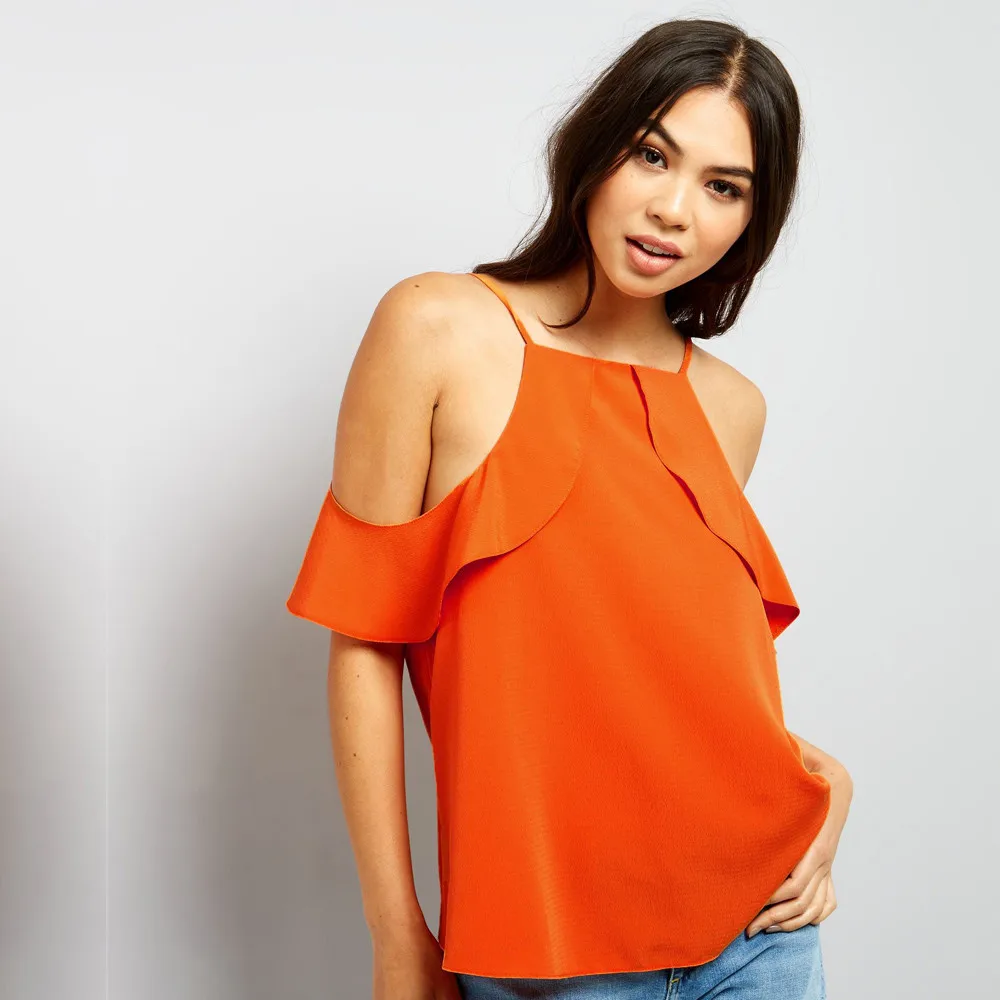 Zmvkgsoa 5XL 6XL Плюс Размеры женская одежда Блузка оборками Sleeve Cold Shoulder Топы