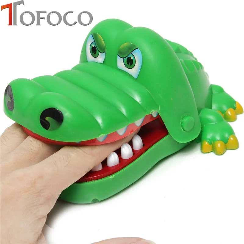 TOFOCO Забавный трюк мультфильм животное игрушка крокодил стоматолога укуса рот