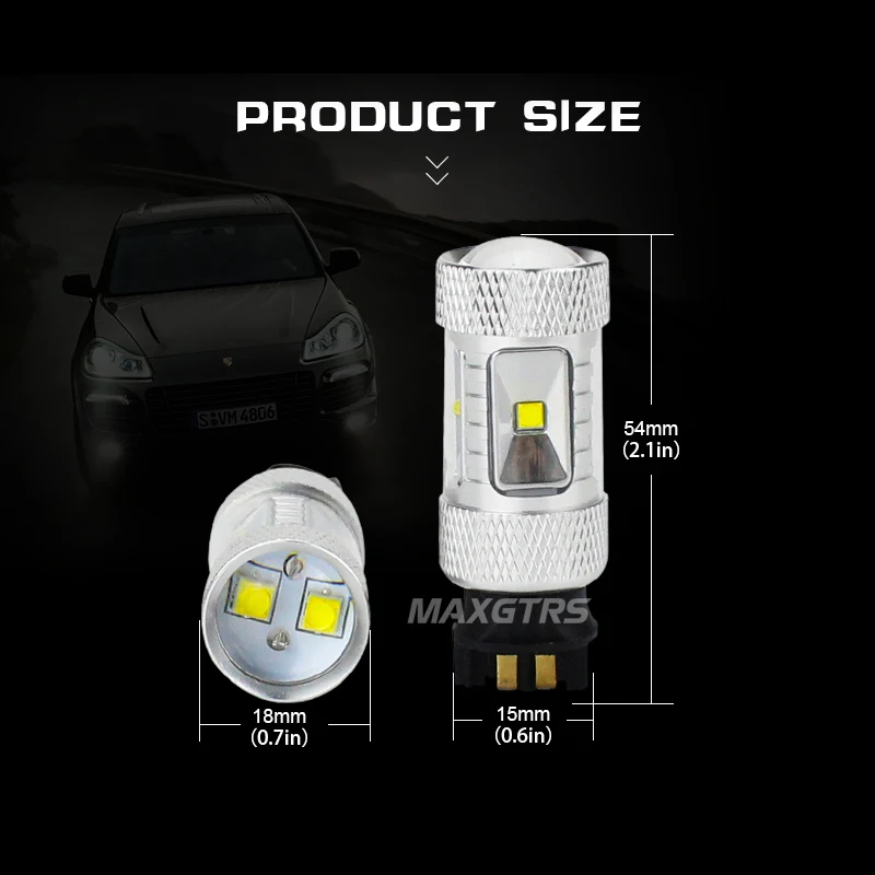 Дневные ходовые огни светодиодные 2x30 Вт без ошибок PW24W для Volvo S60 XC60/Skoda Octavia/Peugeot