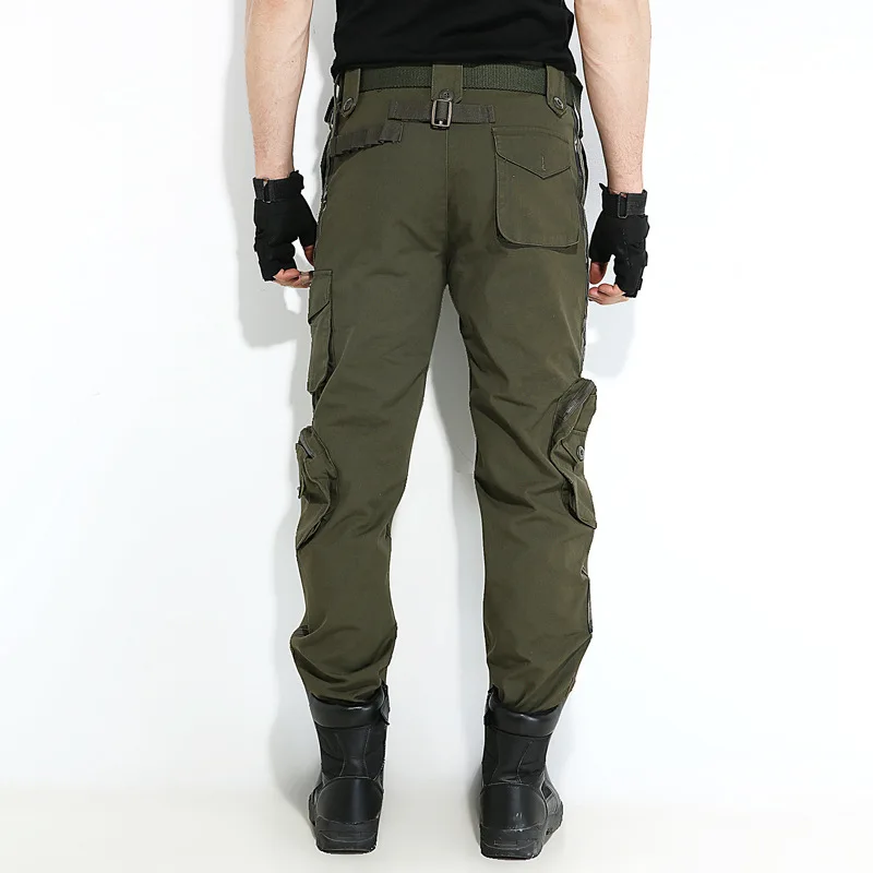 Унисекс карго походные брюки Jogger тактические мужской военный армейский зеленый
