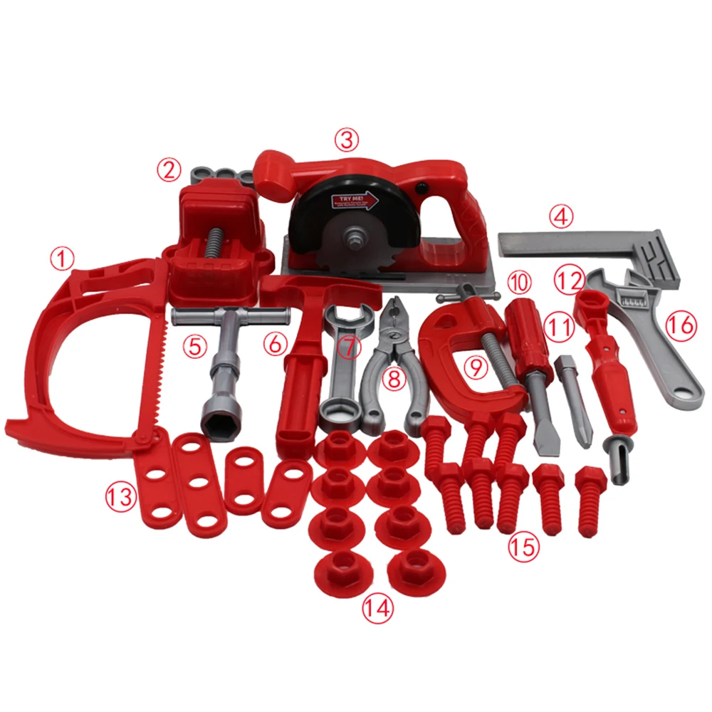 

Children's Repair Toolbox Toy Set kids Pretend Play Toys Simulation Screwdriver Pliers Repair Tools Box Set Toy Home Workbench