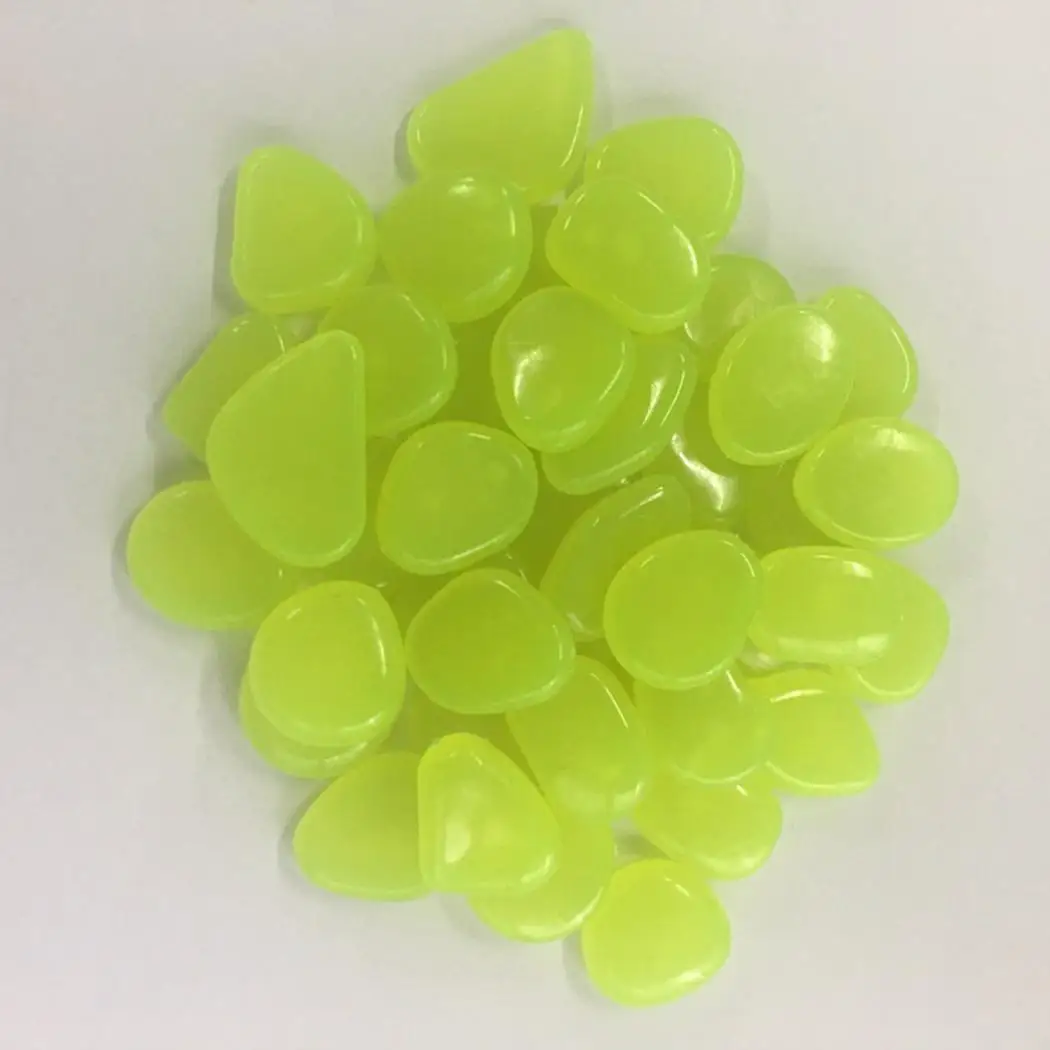 yellow 100 шт садовый Аквариум Ландшафтный Булыжный Камень искусственная светящаяся каменная рыбка танки, сады, обустройство дома - Цвет: yellow