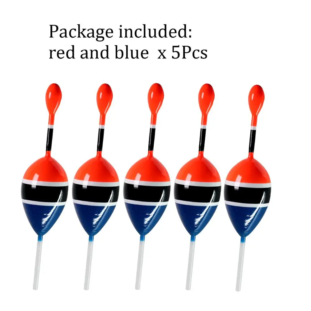 5pcs blue 5 шт./лот, поплавок-поплавок, 15 г, 2 дюйма, пробковая древесина, поплавок-поплавок, 5 цветов, поплавок-поплавок - Цвет: 5pcs blue
