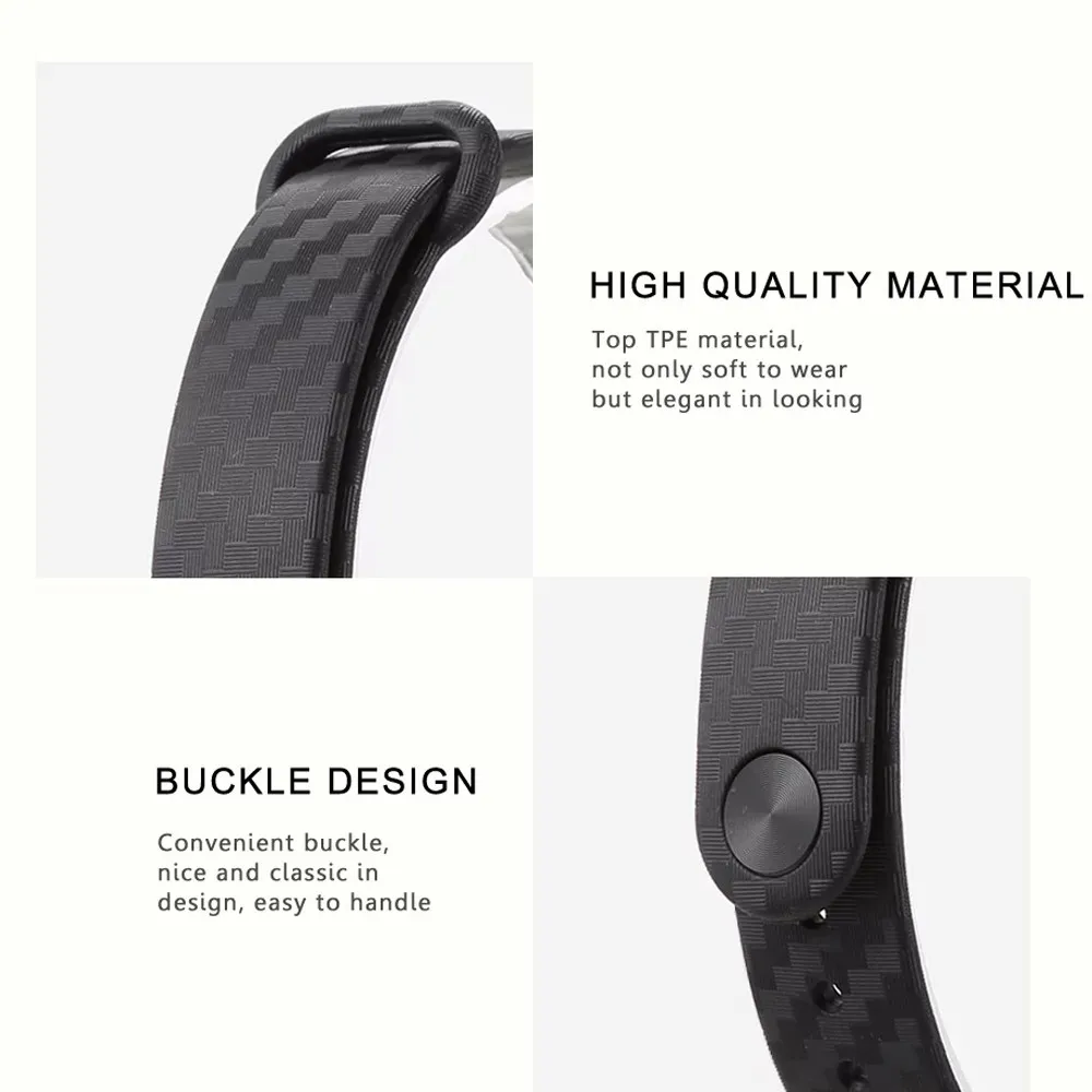 Мода ТПЭ Карбон дизайн спортивный ремешок замена Браслет для Xiaomi Mi Band 2 jiu12 Профессиональный Oct2
