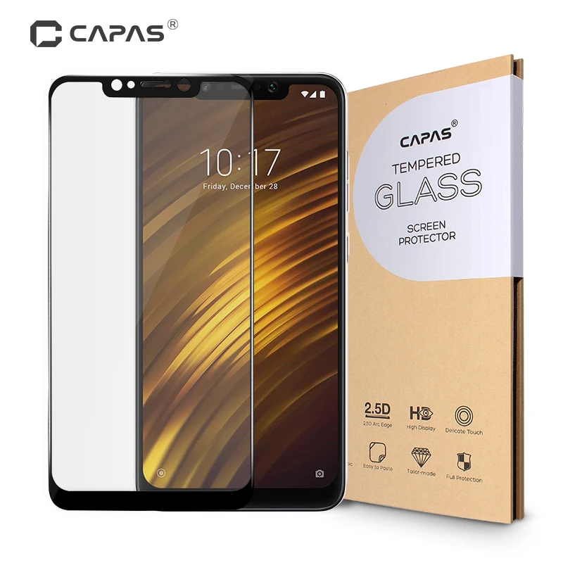 Защита для экрана Xiaomi Pocophone F1 закаленное стекло полное покрытие LCD защита Poco