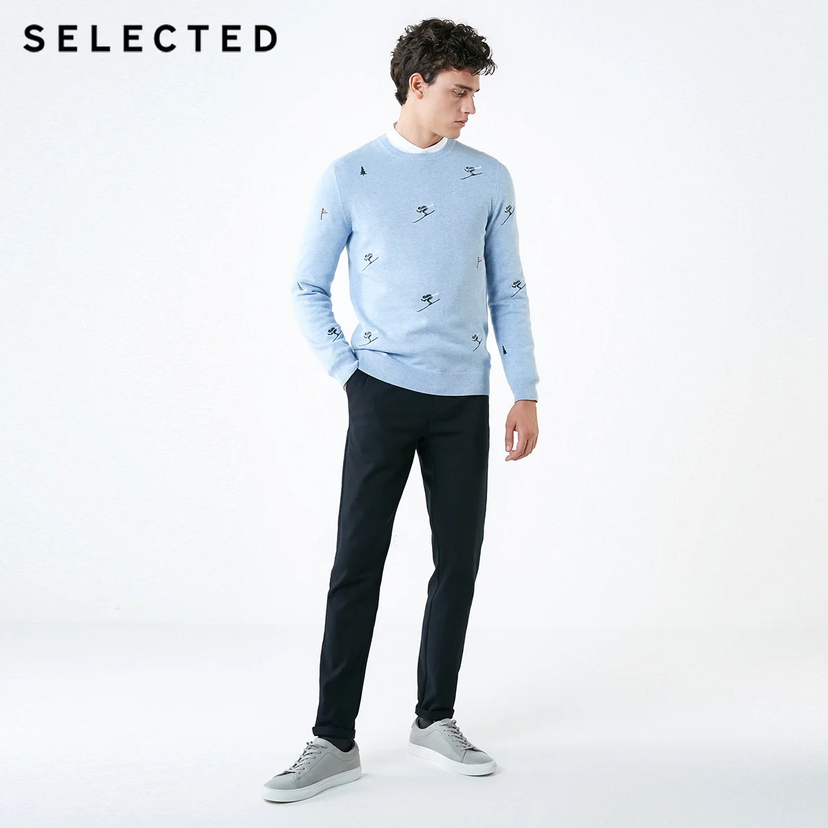 SELECTED crisp contain cotton grid fashion foot men's cultivate morality leisure trousers S | 418414527