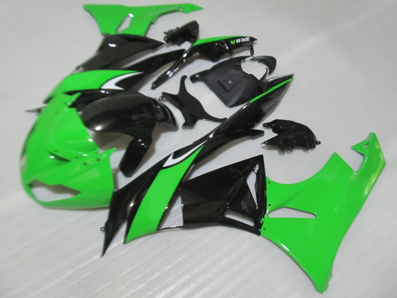 Комплекты обтекателей для Kawasaki ZX6R 2009 2010 2011 2012 зеленый черный пластиковый ниндзя