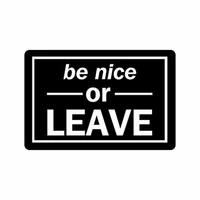 humorous funny saying quotesbe nice or leave machine washable doormat mat