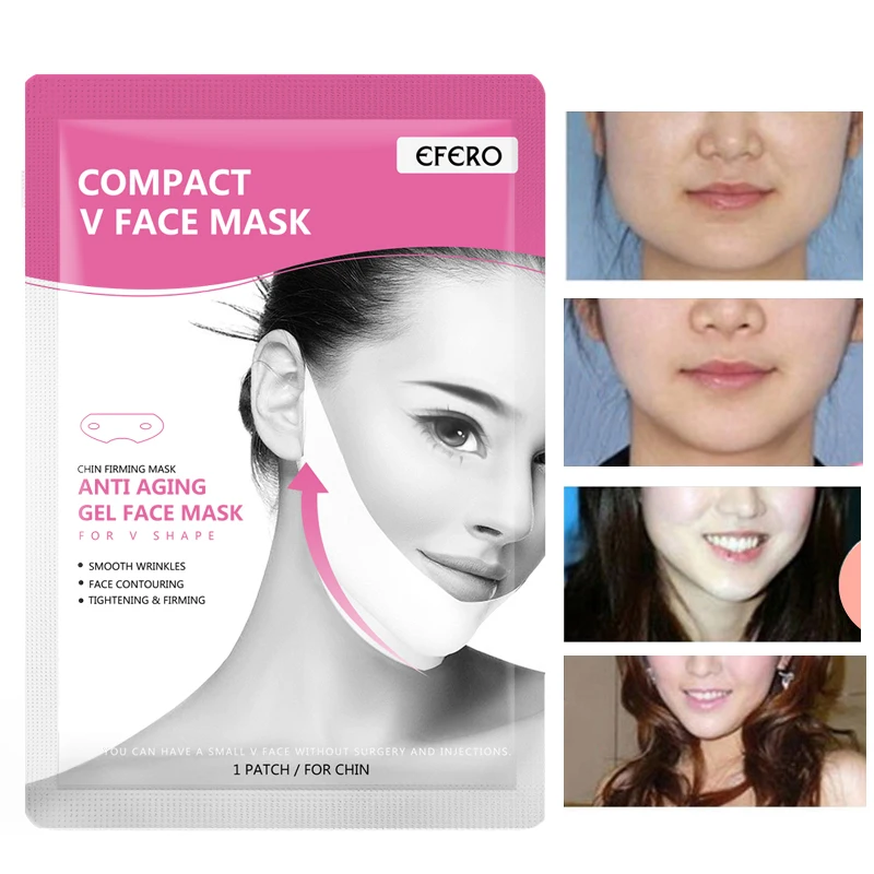 EFERO Compact V Face Mask Bandage Lift Tool Chin Cheek Up Slimming Beauty Shaper Anti Aging Moisturizing | Красота и здоровье