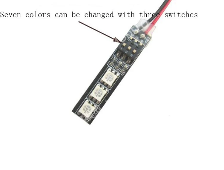 1 шт. RGB5050 LED 12 в 3S Lipo батарея 7 цветов доска световая полоса навигация для RC FPV