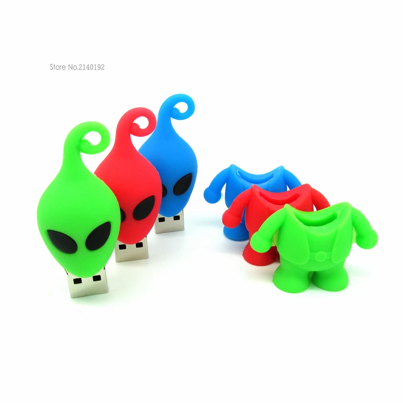 USB-флеш-накопитель с мультяшным инопланетянином 4 ГБ 8 16 32 64 | Компьютеры и офис