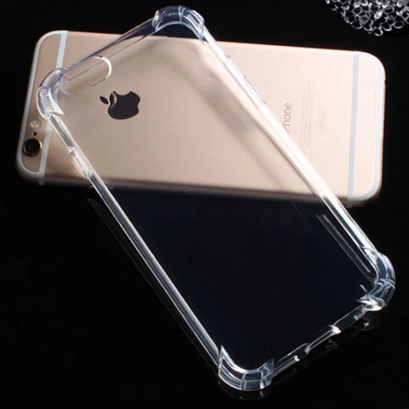 Прозрачный противоударный защитный чехол из ТПУ Роскошный для телефона iphone 6 s plus