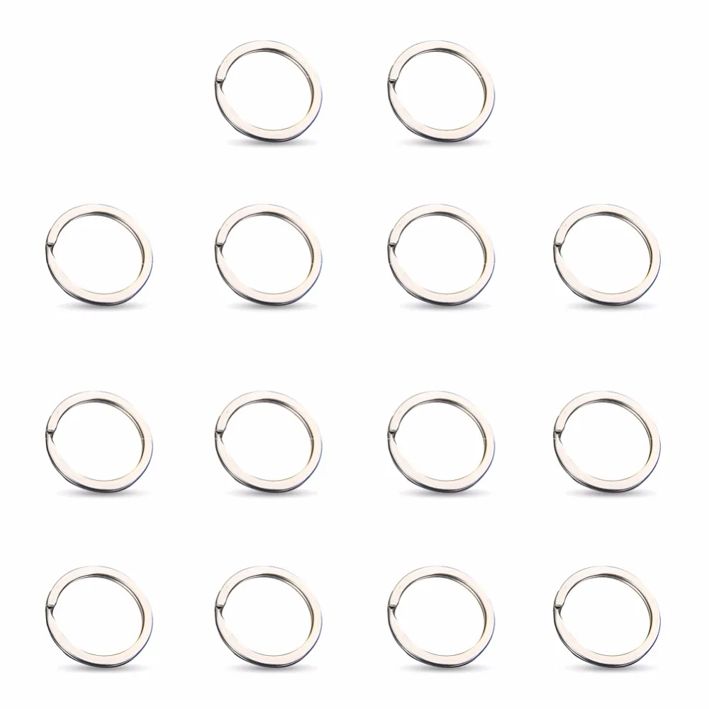 Горячая Распродажа 14 шт./компл. серебро из нержавеющей стали 25 мм Брелок Сплит