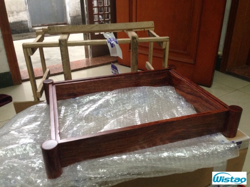 Деревянный корпус для трубного усилителя шасси 400x250x80 бразильское палисандр