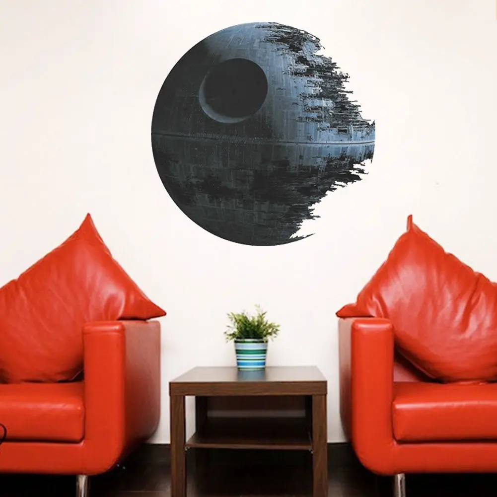 3D ПВХ детские фильмы Death Star виниловые художественные настенные наклейки домашний