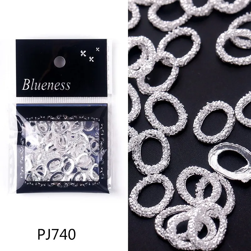 740 Blueness 100 шт./лот 3D Блестящий золотистый Серебристый украшения для ногтей Эйфелева башня Алмазный Дизайн Маникюрные аксессуары для ногтей шпильки - Цвет: 740