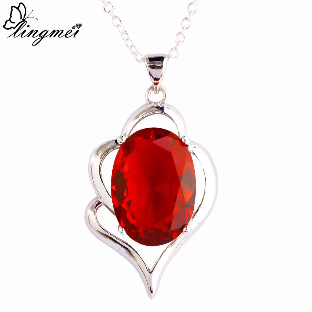 Lingmei Wholesale Fashion Oval Solitaire Style Chic Zircon Silver Color Pendant Without Chain Wedding Anniversary Gifts | Украшения и