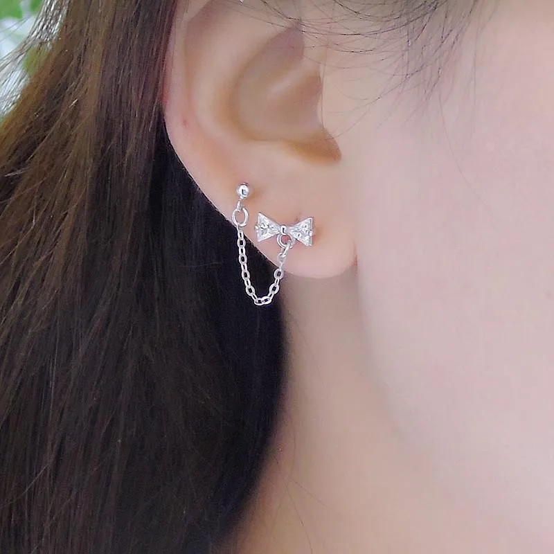 Серьги из стерлингового серебра 925 пробы с коротким наконечником серебряные