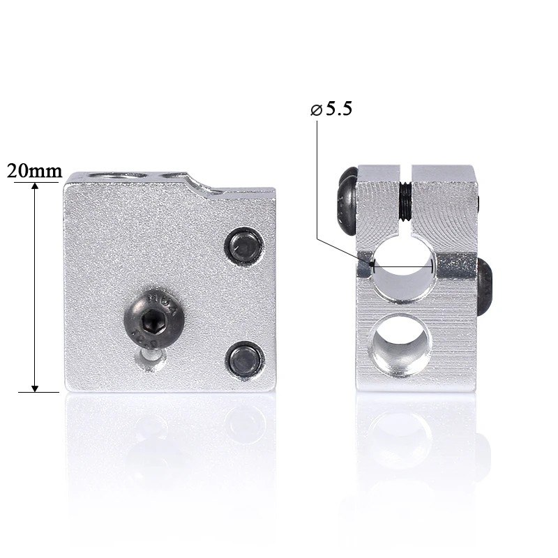 3D вулкан алюминиевый блок для V6 Bowden прямой J head Горячий Конец тепловой принтер