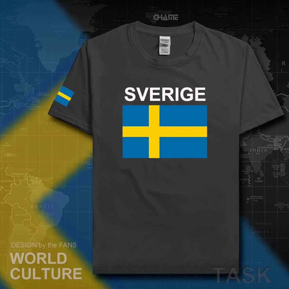Швеция Sverige Мужская футболка шведский свитер 2019 трикотажные изделия