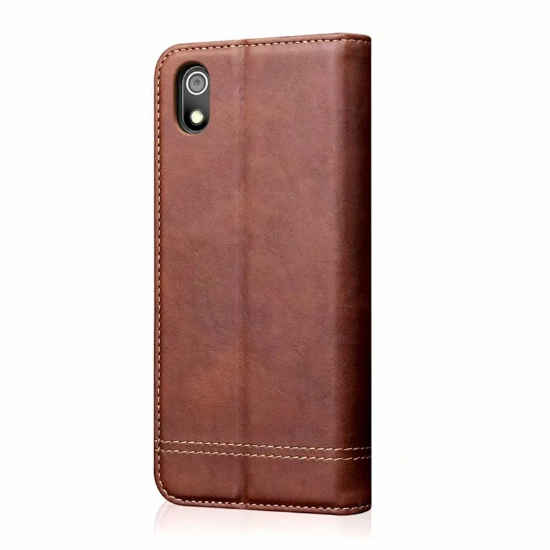 Флип чехол в стиле ретро для Xiaomi Redmi 7A кожаный телефона кошелек с подставкой и