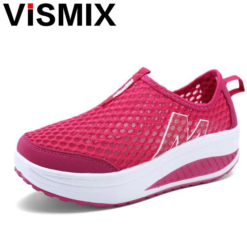 VISMIX Hot Selling 2017 Fashion Floral Print Leather Platform Evelator Shoes Women Swing Wedge Casual 5 Cm | Обувь