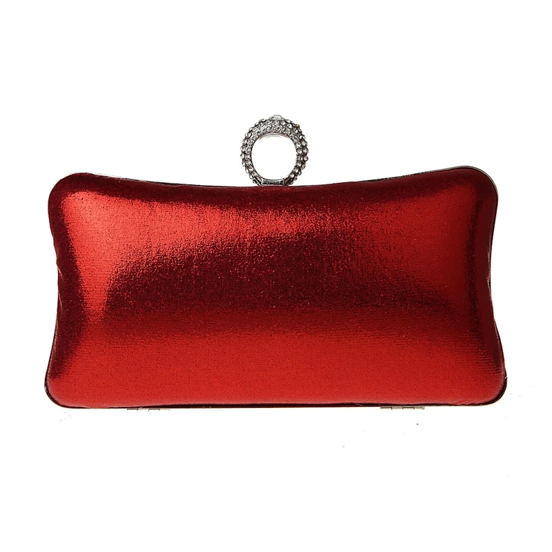 Хит продаж 2016 красная вечерняя сумка Женская Банкетная Сумочка с цирконом клатч