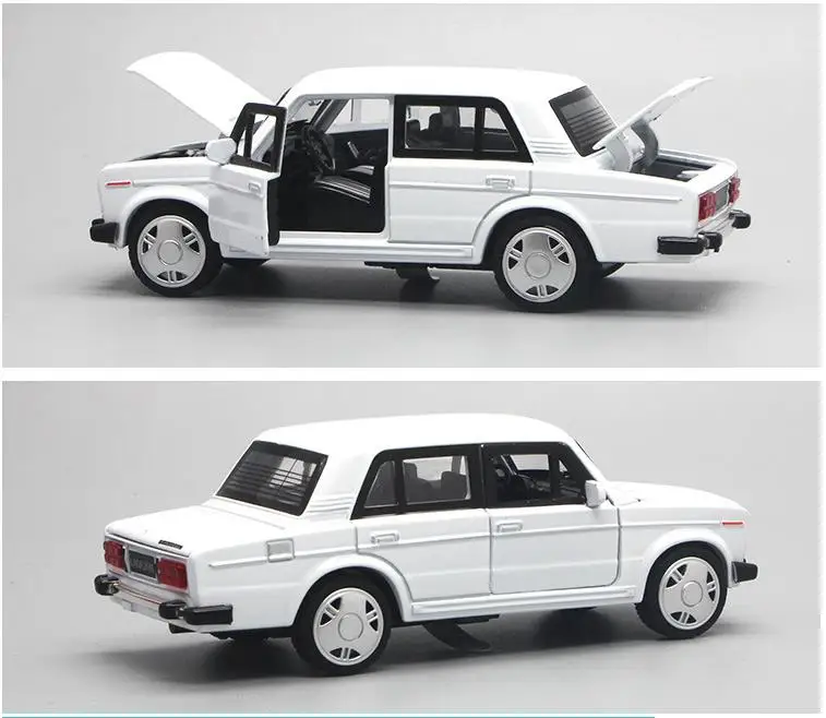 Горячая Распродажа, ретро русский автомобиль Лада, высокая имитация 1:32, модель Лада из сплава, 4 открытые двери, русские автомобильные игрушки