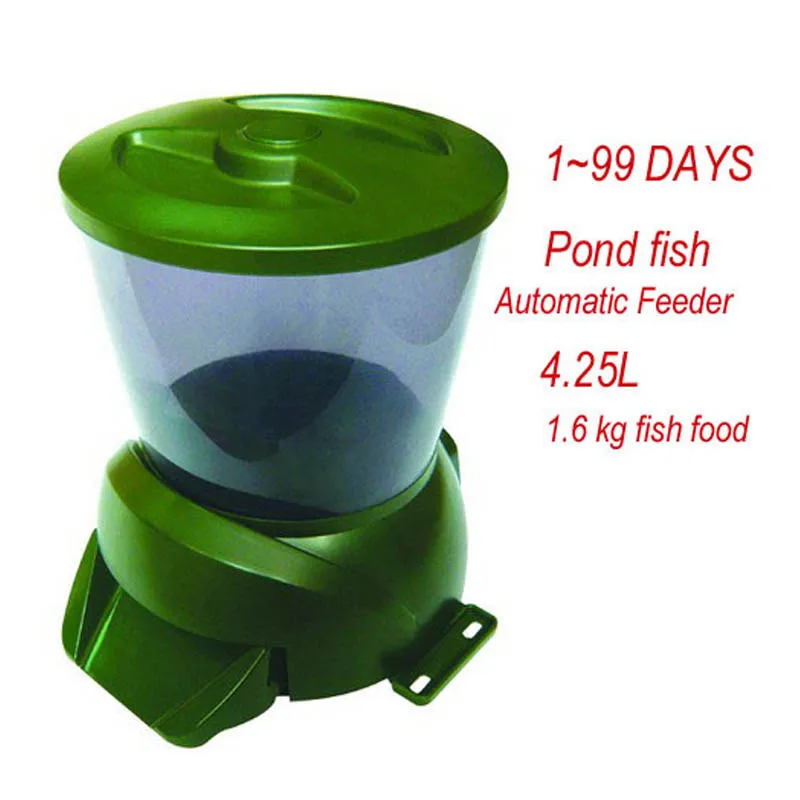 Automatic Pond Fish Feeder Machine pet product Food Dispenser Digital Aquarium Timer with LCD Support Manual Feeding | Дом и сад