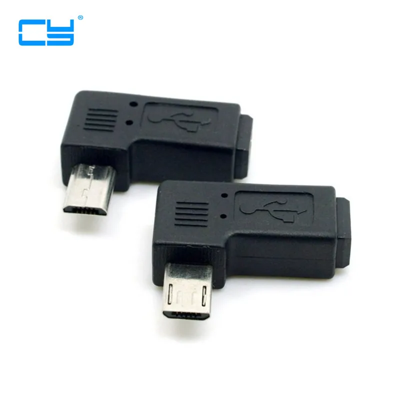 Длинный разъем 9 мм 90 градусов левый и правый угол Micro USB 5 контактный папа мини