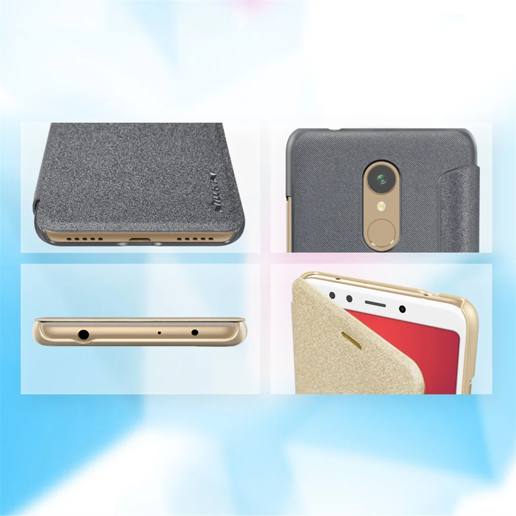 Для Xiaomi Redmi 5 чехол NILLKIN Sparkle серии супер тонкий протектор флип чехол из искусственной кожи чехол для Xiaomi Redmi5 Сумки для телефона