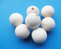 200pcs 20mm unfinished round ball natural wood spacer beads charm finding hole middlediy accessory jewelry making