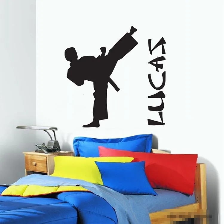 Vinilos Parede Персонализированные мальчик имя DIY виниловые настенные наклейки с