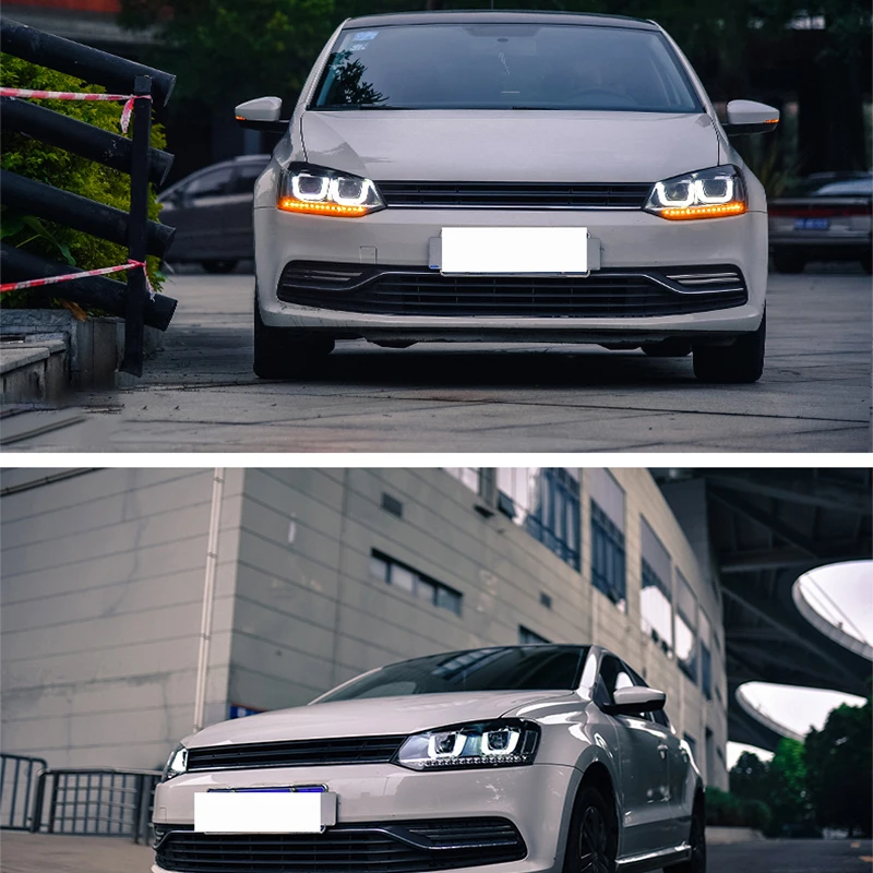 Автомобильный тюнинг для VOLKSWAGEN Polo MK5 Vento Cross Polo светодиодный головной фонарь 2011 2012 2013 комплект фар