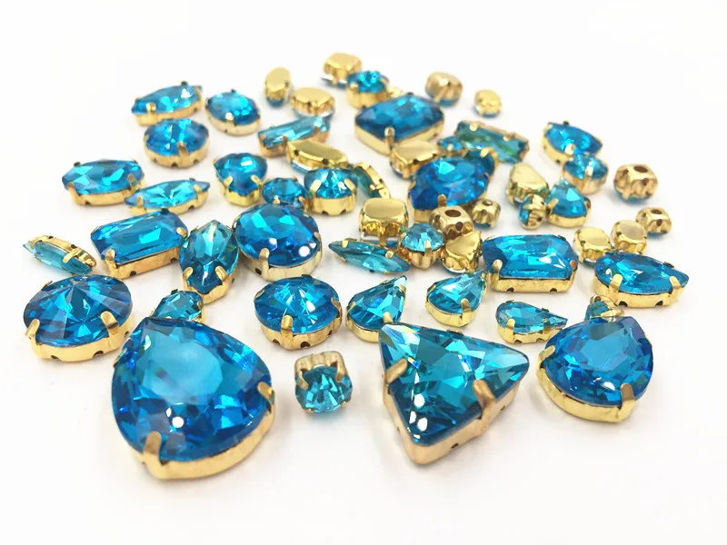 2018 новый продукт золотая основа смешанные формы размеры озеро голубые