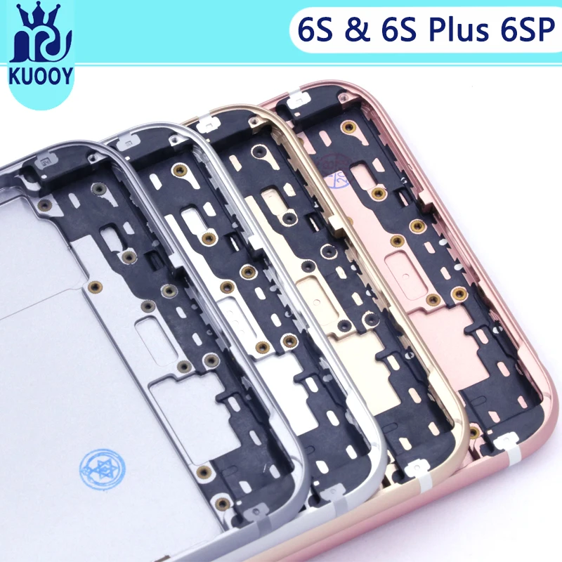 10 шт. полный корпус для iPhone 6 S 6plus 6SP крышка батареи задняя дверь промежуточный