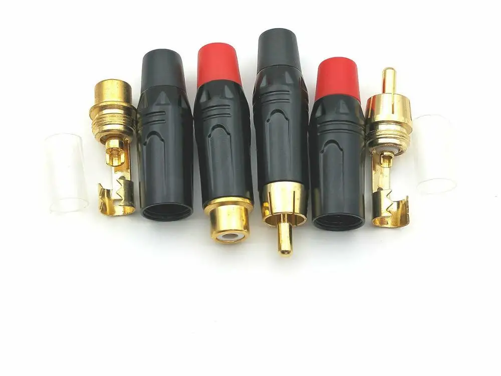 10 шт. позолоченный латунный аудио разъем RCA адаптер для пайки|Соединители| |